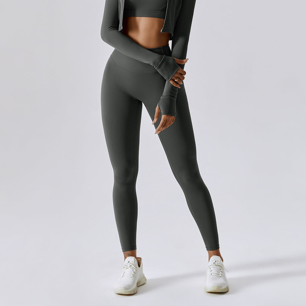 Soft Nylon Naked Feel Gym Workout Fitness Capri Leggings Women