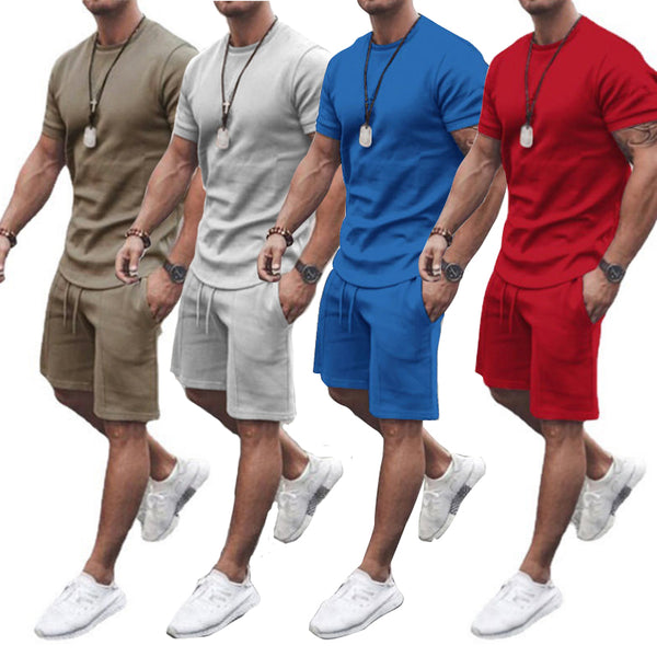 Wholesale 2023 summer men shorts and shirt 2 piece set short two piece sets men clothing